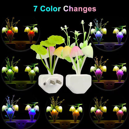 Automatic glow in the dark Flower LED PLUG on the wall night light