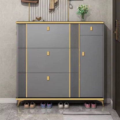 Luxury modern bucket flip shoe cabinet