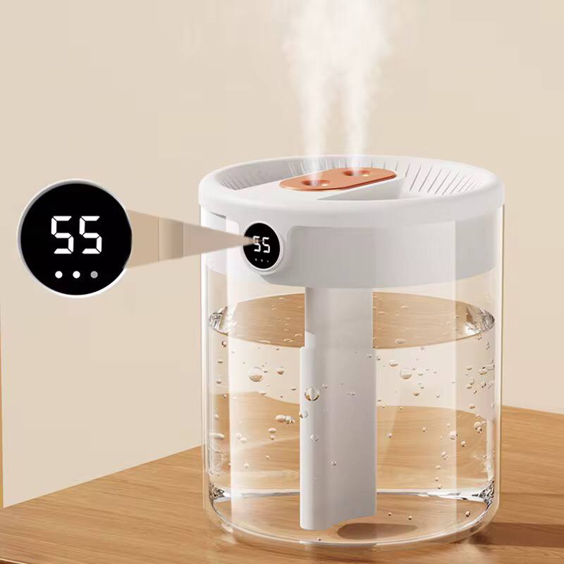 2L Double Nozzle Air Humidifier With LCD Humidity Display Large Capacity Aroma Essential Oil Diffuser For Home