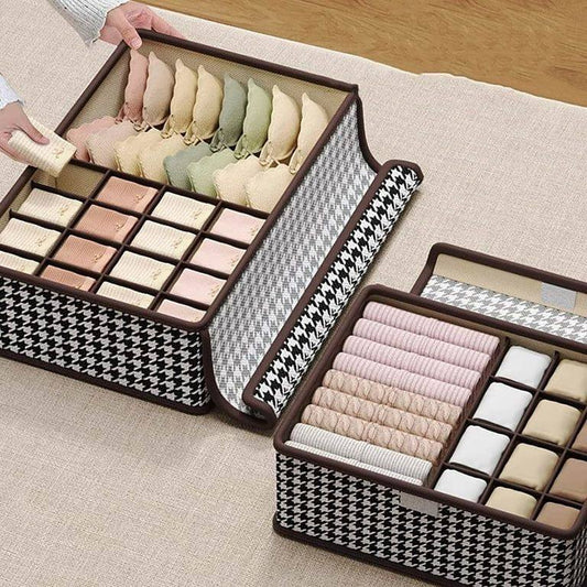 17 grid foldable undergarment organizer