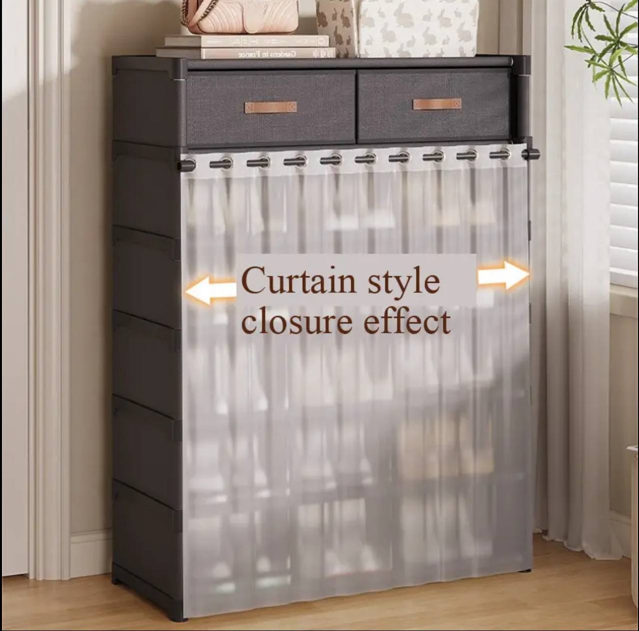 MULTI-LAYER SHOE CABINET WITH DRAWERS