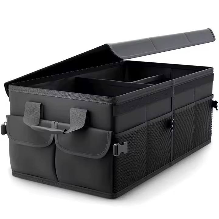 Foldable Premium Car Trunk Boot Organizer With Lid, Partitions & Handles