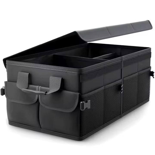 Foldable Premium Car Trunk Boot Organizer With Lid, Partitions & Handles
