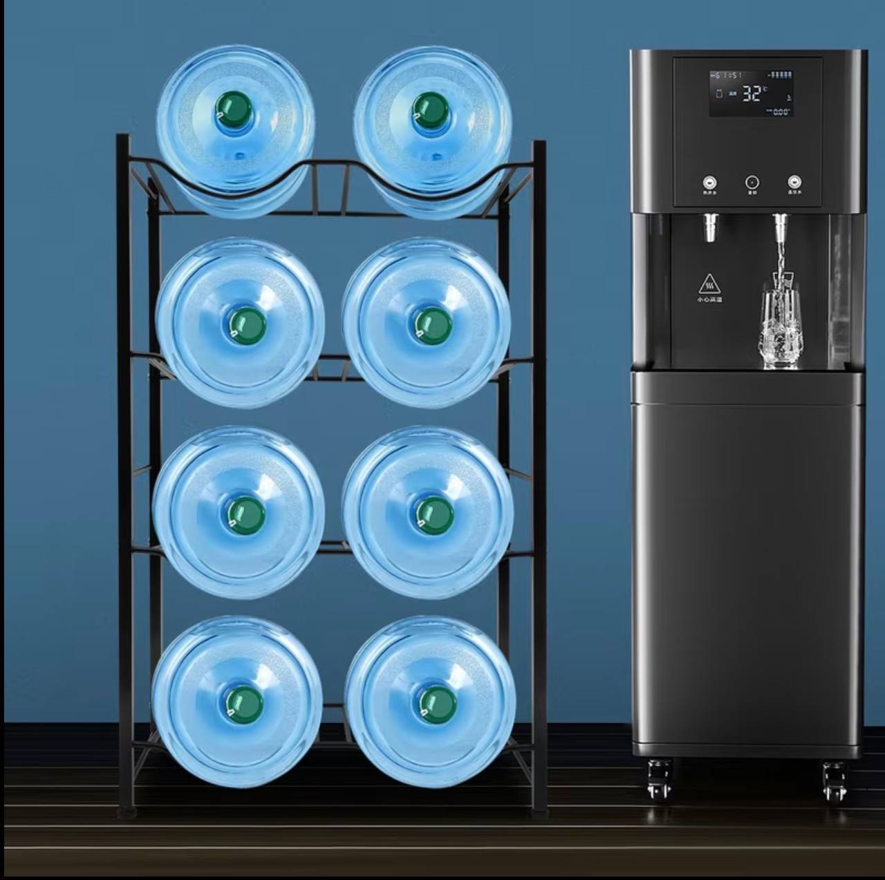 8pc Water Bottle holder rack