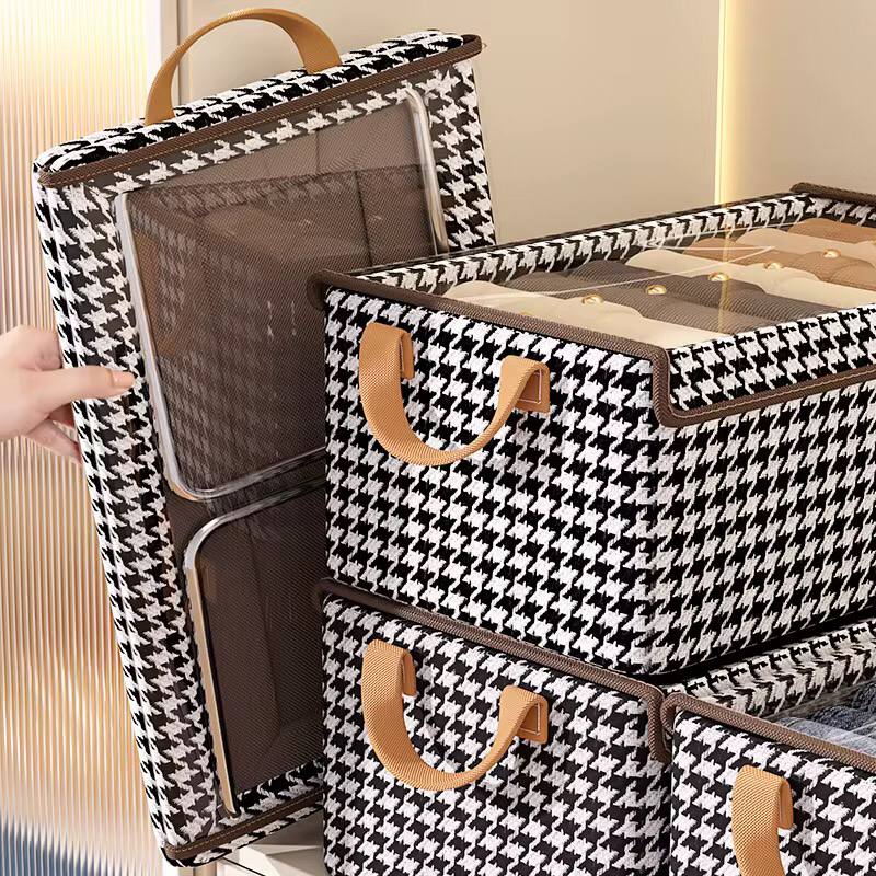Wardrobe Foldable dotted  Closet Organizer with a Cover