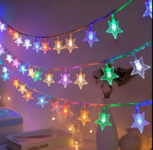10 METERS Christmas STAR SHAPED LED LIGHTS FAIRY.