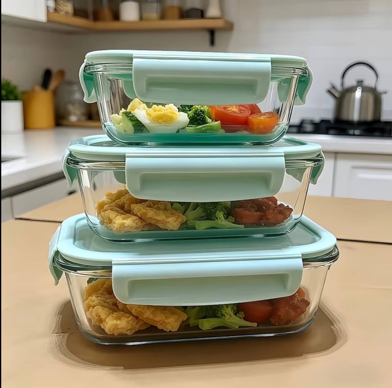 Borosilicate Glass Food Storage Containers with Lids -