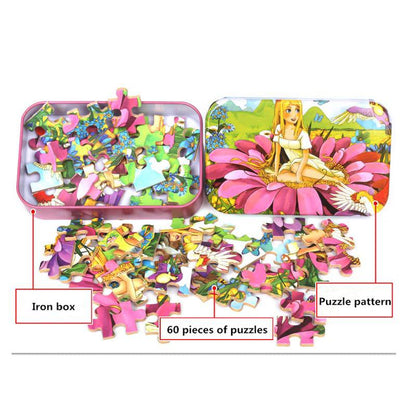 60 PC cartoon theme wooden  puzzle
