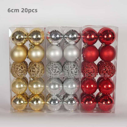 20pcs Christmas Ball Ornaments with hanging hooks