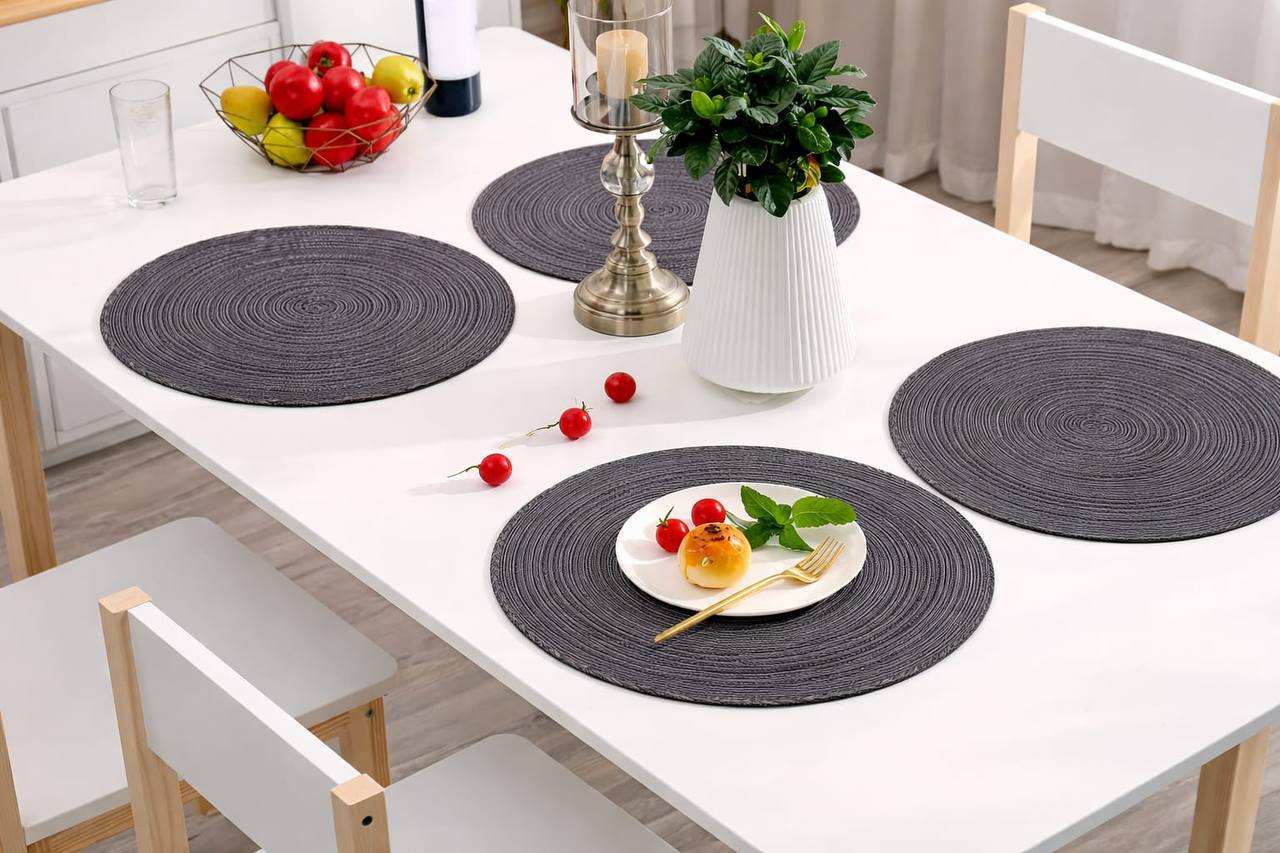 Elegant Round Woven Placemats