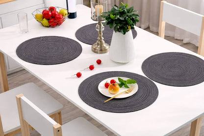 Elegant Round Woven Placemats