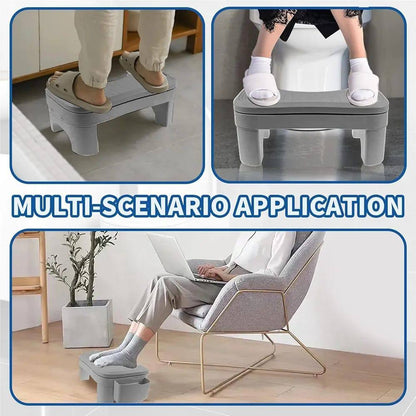 Ergonomic foldable / adjustable footrest with storage space