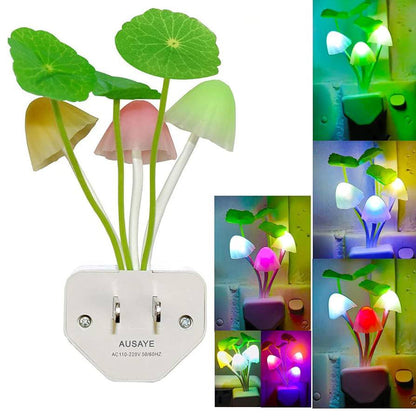 Automatic glow in the dark Flower LED PLUG on the wall night light