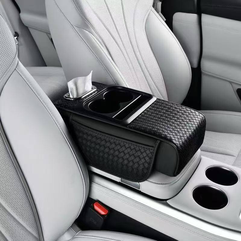 NEW Design Auto center console 
armrest cushion with 2 cups holder,tissue holder,side storage
3 in 1 multipurpose