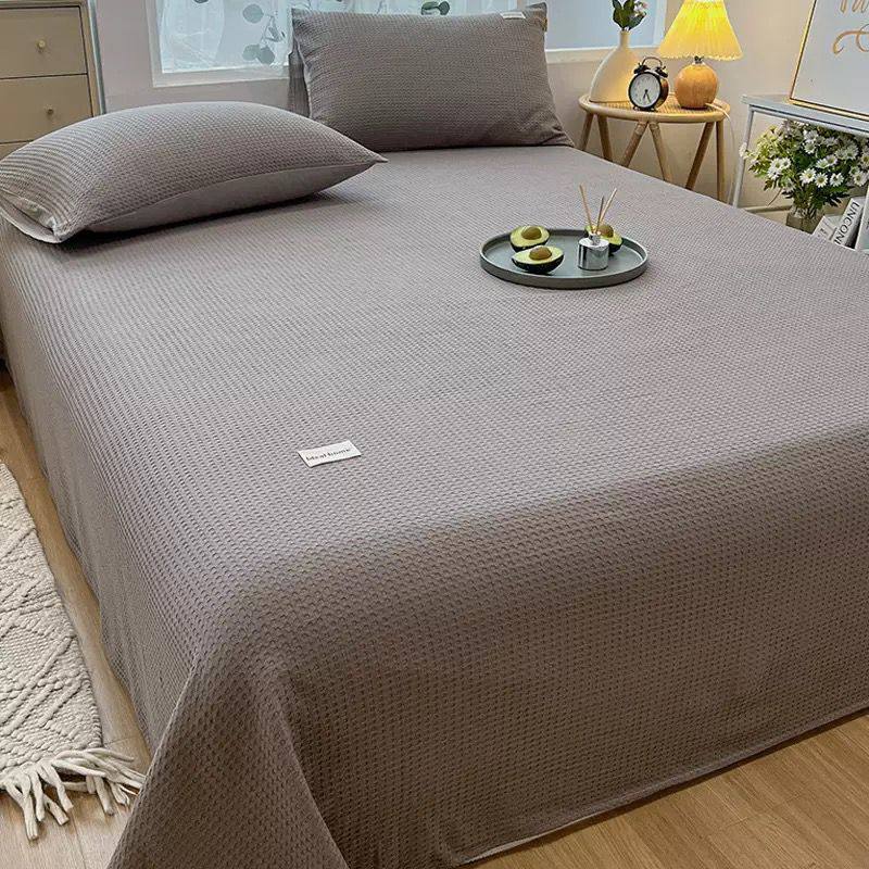 Waffle Bed Coverlet Set with pillow cases