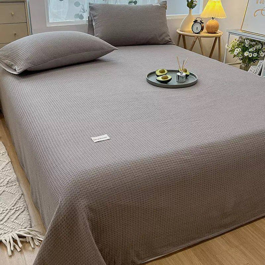 Waffle Bed Coverlet Set with pillow cases