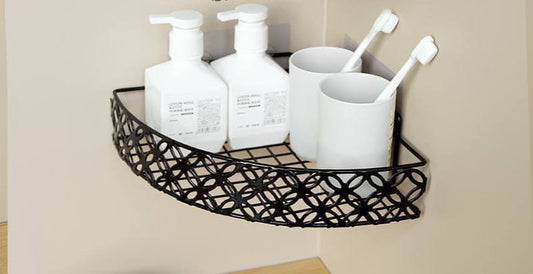 Heavy duty corner Self-Adhesive bathroom rack