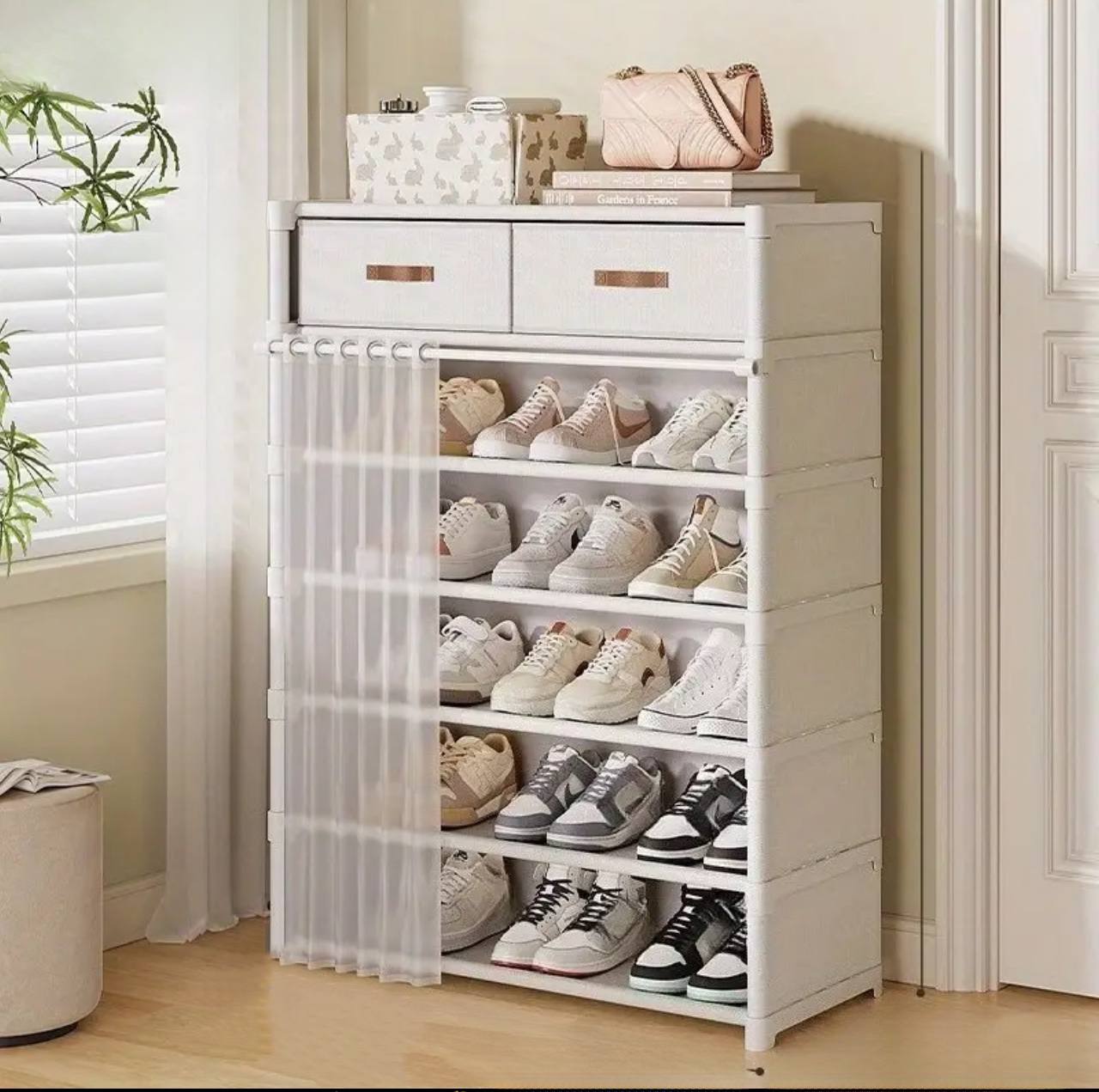MULTI-LAYER SHOE CABINET WITH DRAWERS