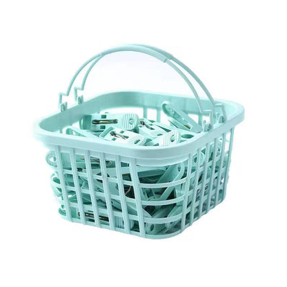 30Pcs Plastic Clothes Pegs Laundry Clothespin Clothes Pins Storage Organizer Quilt Towel Clips Spring with Basket Cabides Hanger.