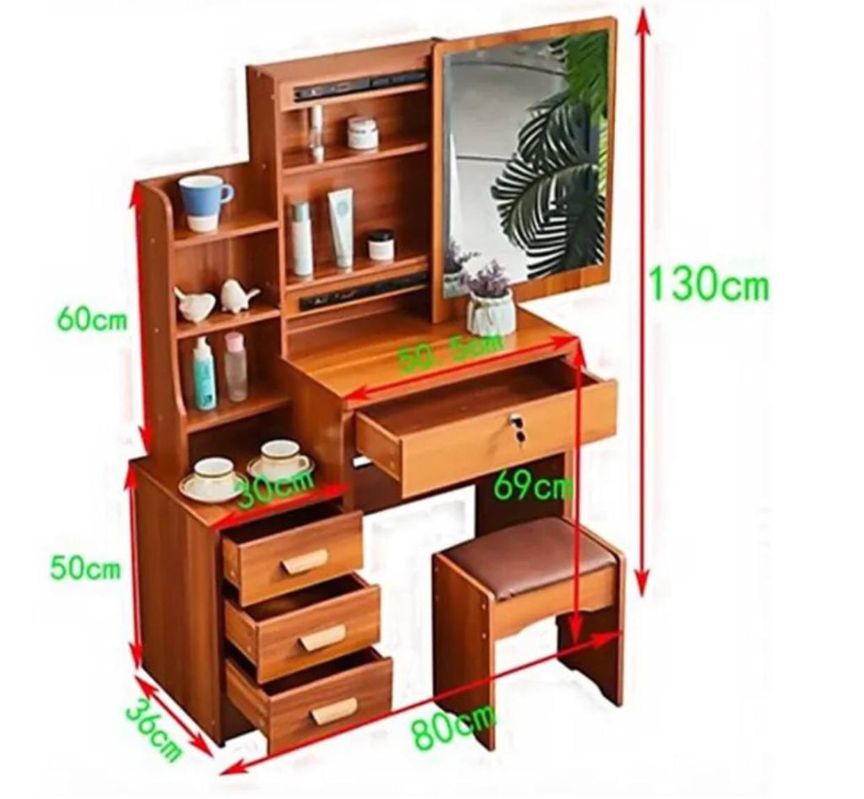 Makeup Desk with Sliding Mirror
Without lighting