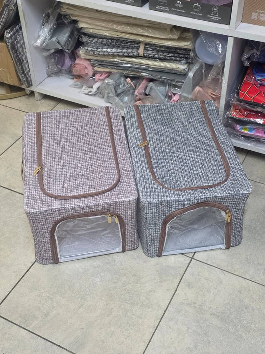 Visible window clothes storage box organizer