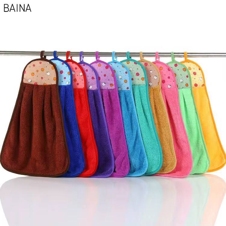 Super absorbent coral fleece kitchen towels