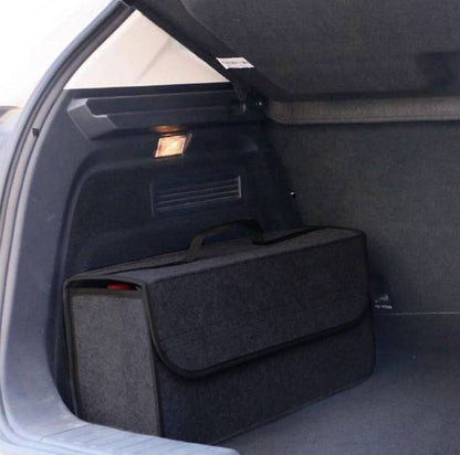 Portable foldable car trunk organizer