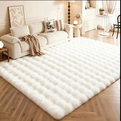 Faux fur area rug