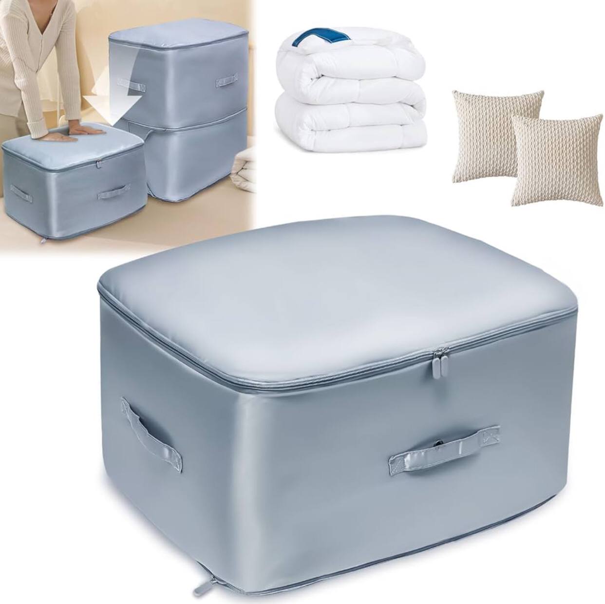 Compressed Duvet storage bag 
Cloths storage bag