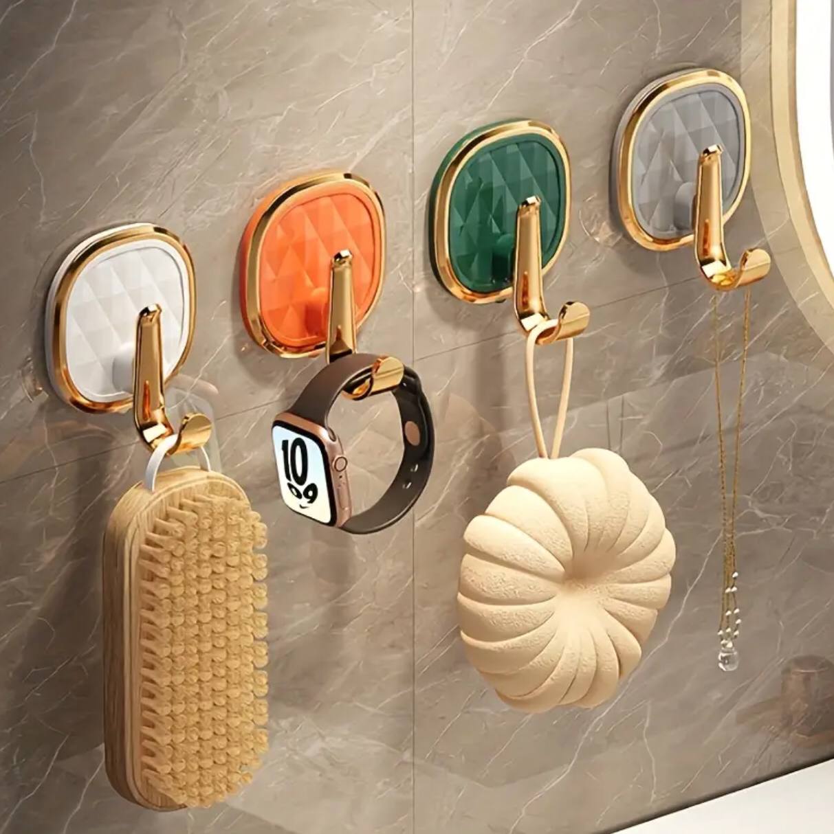 Luxury punch free multifunctional wall hooks