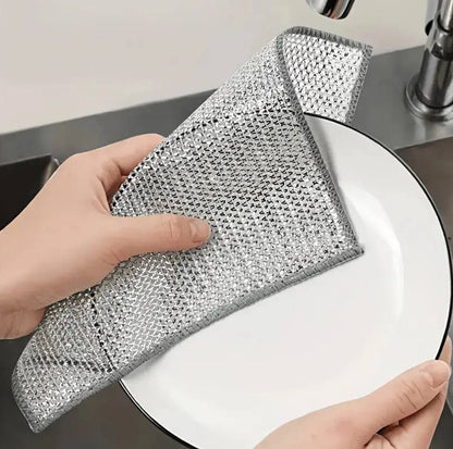 Multi-purpose magic wire dish cleaning cloth