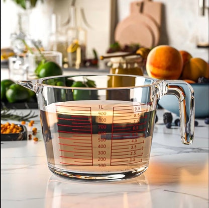 1000ml Glass Measuring Cup With Scale And Handle