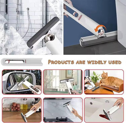 Self squeezing desktop mini mop