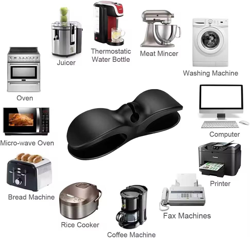 Wire Cable Organizer Tidy Management Clips Holder Adhesive Cord Storage Wrapper Winder for Kitchen Appliances Computer