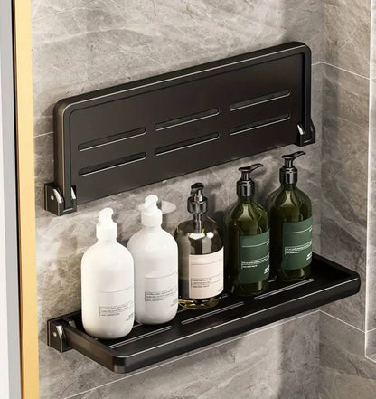 Foldable Shelf Space Saving Shower Rack Organizer