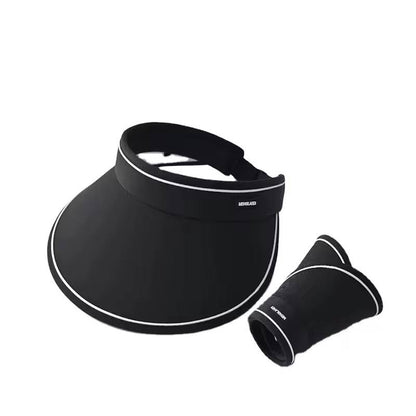 New Sun Hat Women's Uv Protection Sun Hat Summer Empty Cap Large Brim Outdoor Cycling Face Shade Hat Woman
