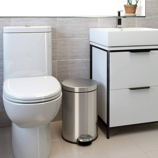 Stainless steel Pedal Dustbin with Plastic Inner Bucket