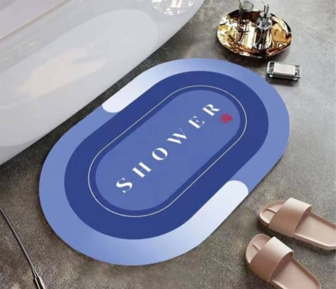 Oval shaped antslip  rubber bottom bathroom mats