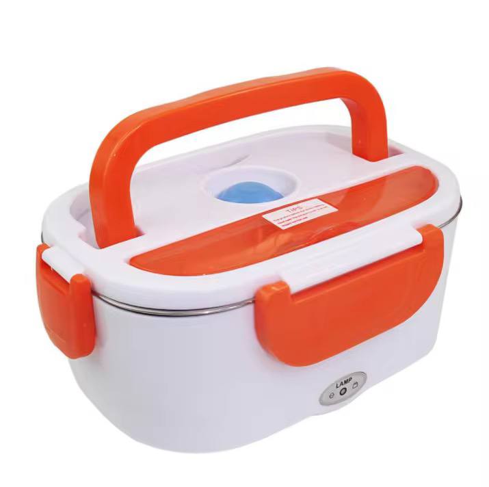 Electric Lunch Box 2 in 1 Food Heater 1.5 Litre 110V Portable Food Warmer for Car and Home Removable Stainless Steel Heated Bento Box