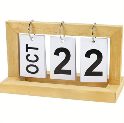 Wooden calendar stand