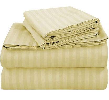 Striped bedsheets
