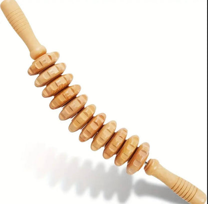 Curved Wood Massage Roller Stick