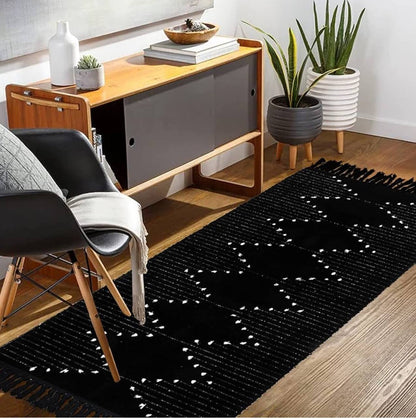 Bohemian Geometric Rugs with Tassles