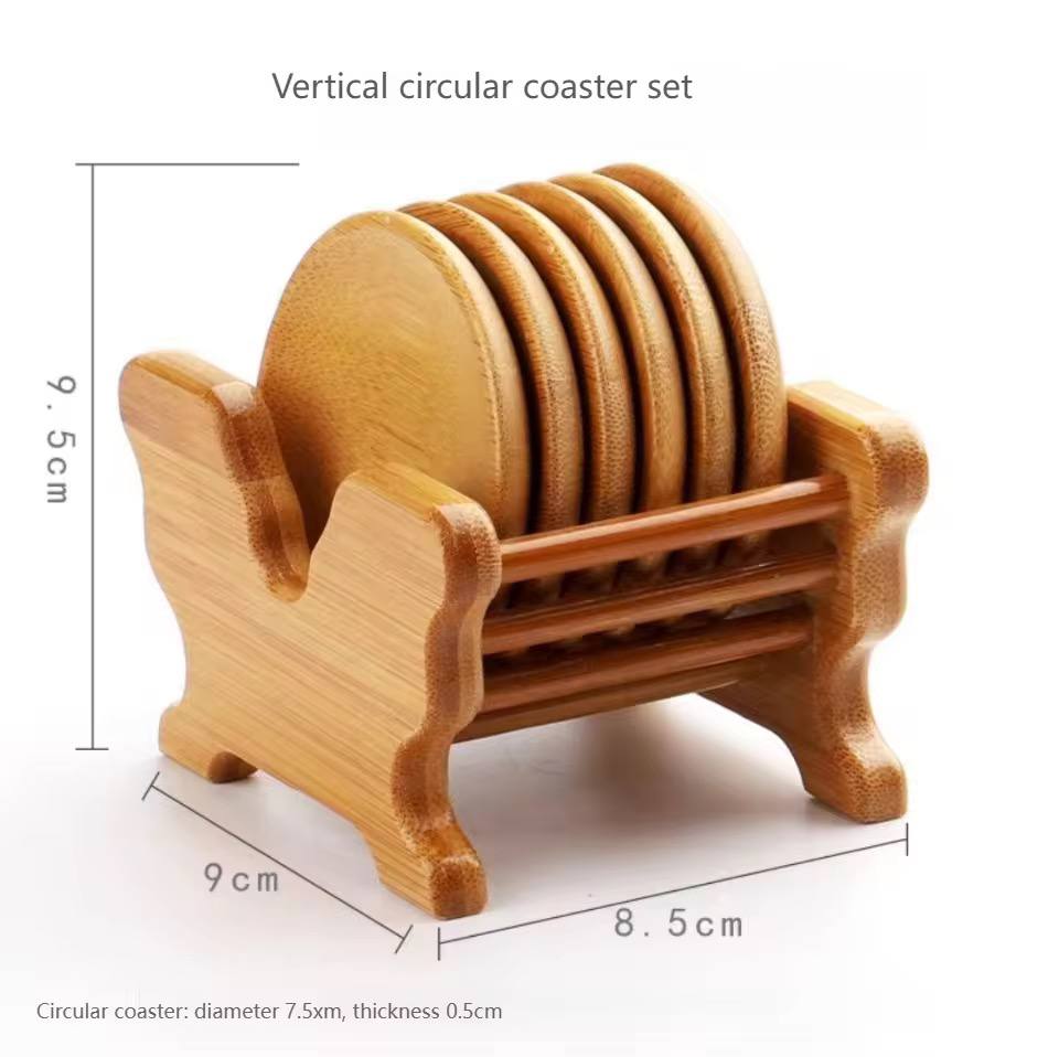 Bamboo Coaster Set