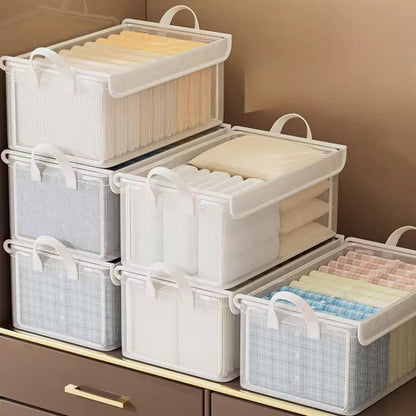 Clear Grid Steel Frame Storage Box with lid