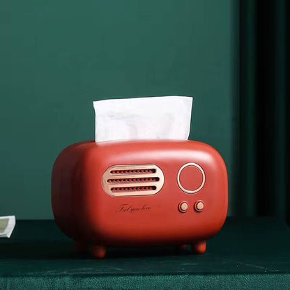 Radio-like tissue serviette holder