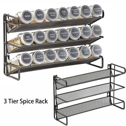 24pcs spice jars with organizing rack