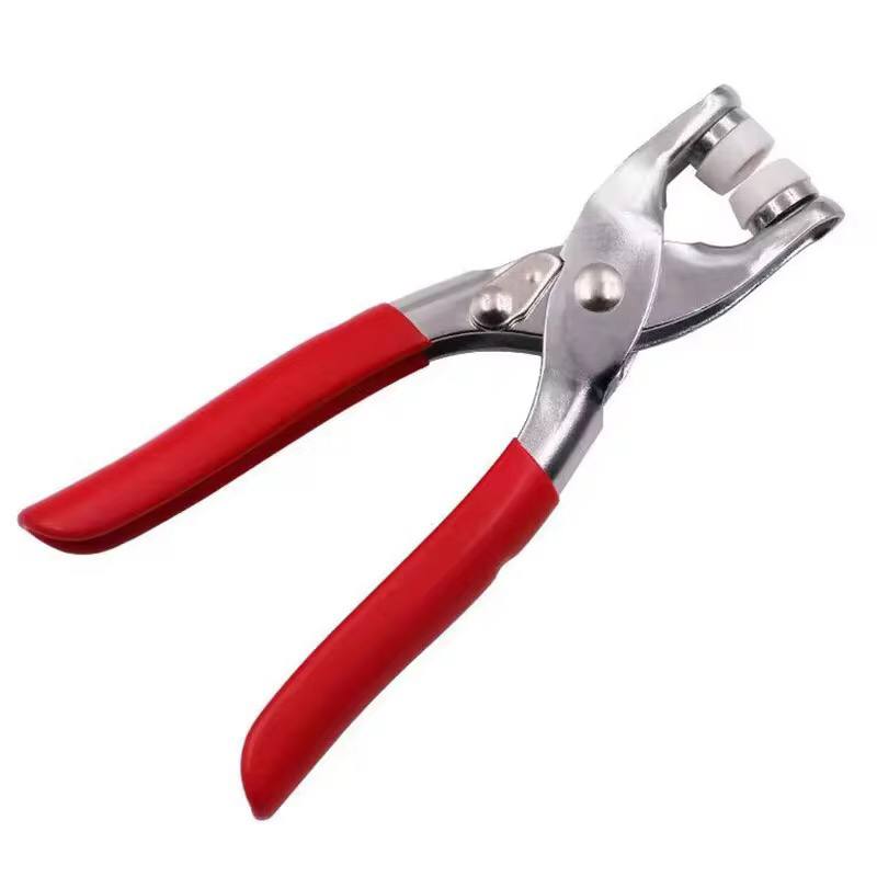 Metallic snup button pliers set