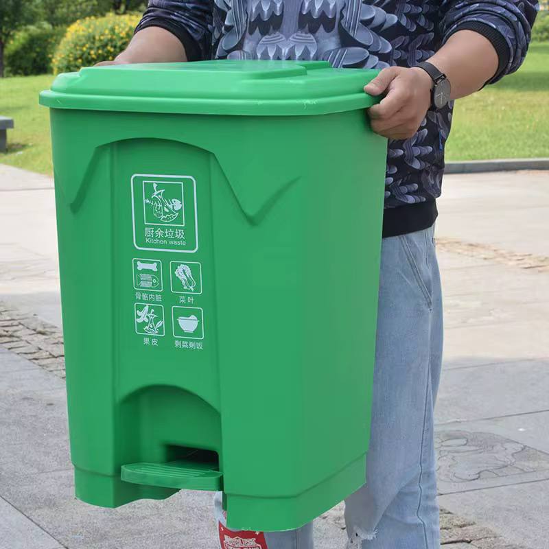 Trash Can  Dustbins Outdoor Recycling Bins, Large Shatterproof Easy To Clean Dustbins Garbage Container Trash Barrel