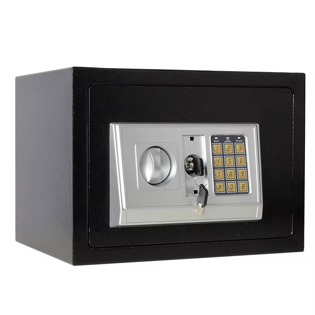 Electronic Storage  Boxes with Combination Lock and Spare Keys, Digital Home Security Safe Box for Home Important Documents Valuables